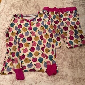 LITTLE SLEEPIES Colorful Apple Print Women’s  Pajamas